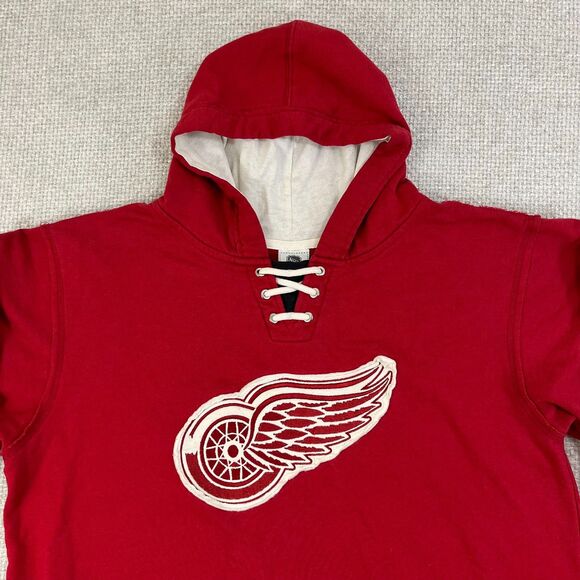 Detroit Red Wings Hockey Hoodie Sweatshirt NHL Youth XL 18-20 Lace Up Pullover - Picture 2 of 8